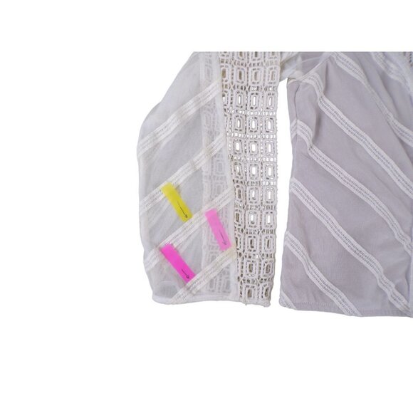 Chico’s Black Label Lace & Mesh Zip-Up Jacket Medium #729 - Picture 12 of 15